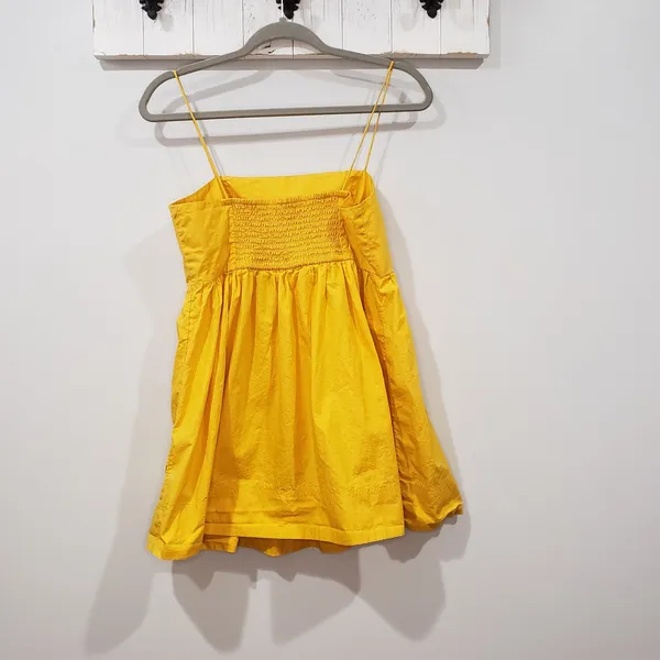 Maeve Anthropologie Yellow Babydoll Mini Dress Size S - Image 2