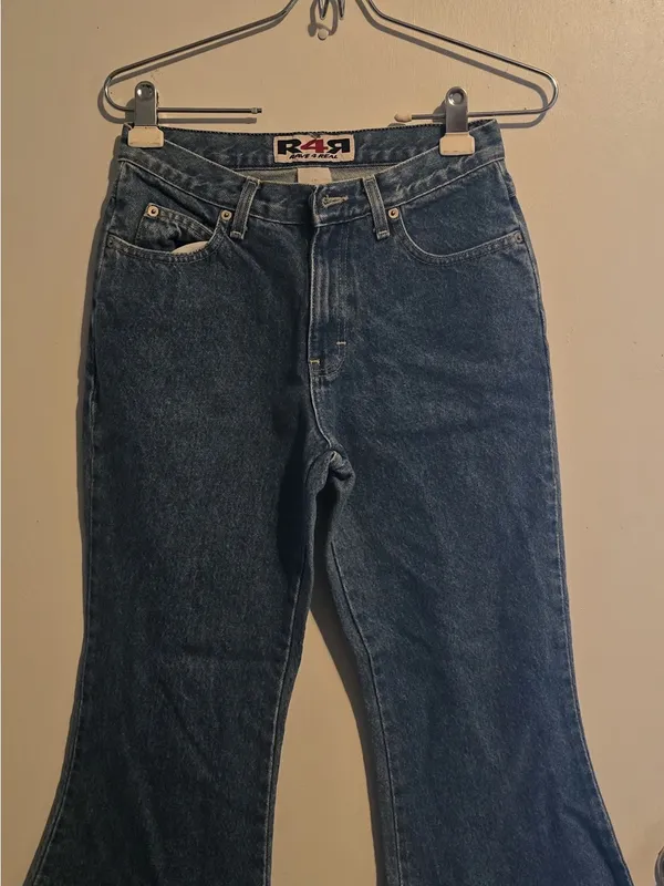 Rave 4 Real Deep Blue Flare Jeans Size 6 - Image 5