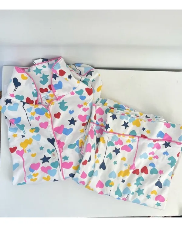 Roller Rabbit Kerri Rosenthal Starry Starry Love Polo Short Pajama set Med/Small - Image 3