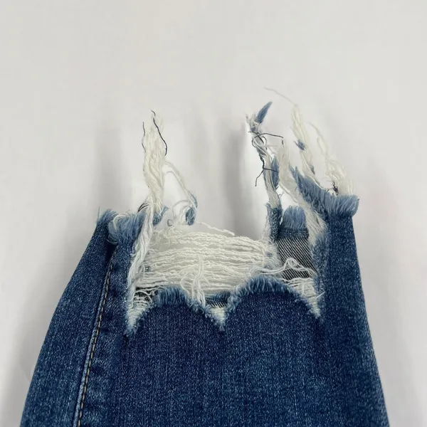 Just Black Ankle Jeans Womens 26 Blue Denim‎ Cotton Stretch Mid Rise Frayed Hem - Image 4