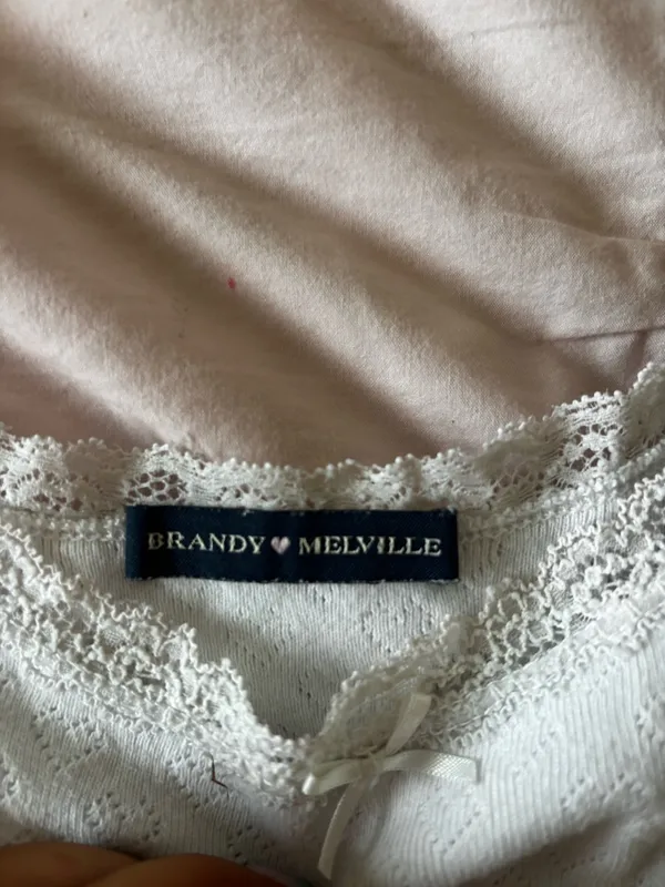Brandy Melville Tank White Heart - Image 3