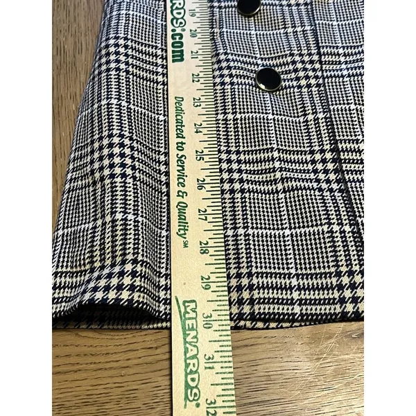 Vintage Stirling‎ Cooper Checkered Blazer Jacket Size 8 Business - Image 3
