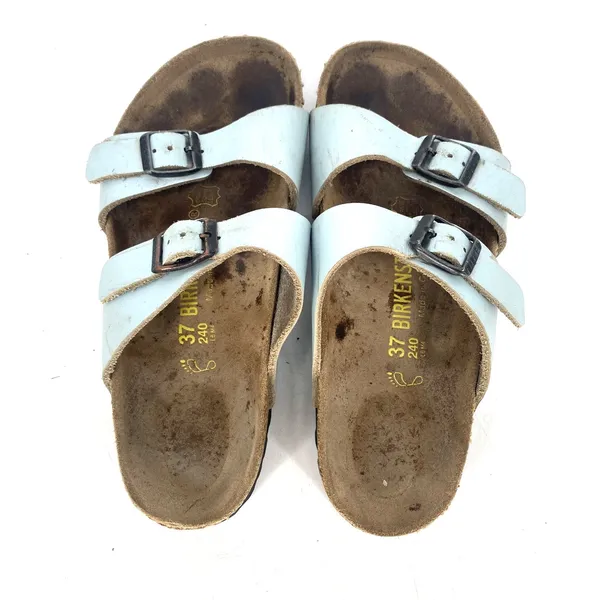 Birkenstock Sydney Light Blue Leather Sandals Womens EU 37 US 6 Regular - Image 3