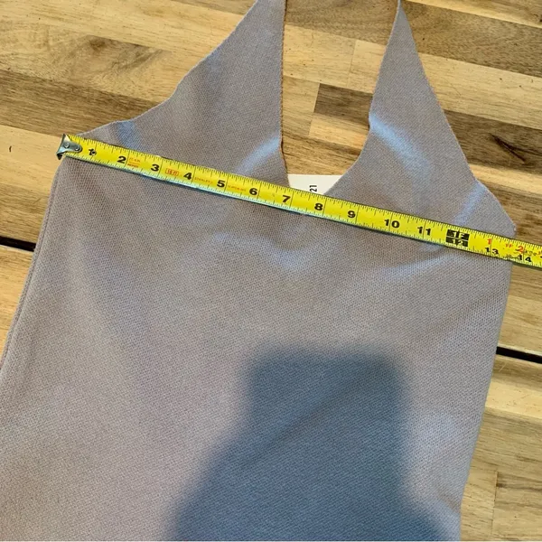 NWT Forever 21 Grey With Flames Sweater Halter Dress L - Image 3