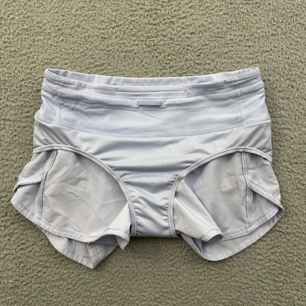 Lululemon Speed Up Shorts Mid Rise 4" Pastel Blue Athletic Athleisure Women's 4 - Image 3