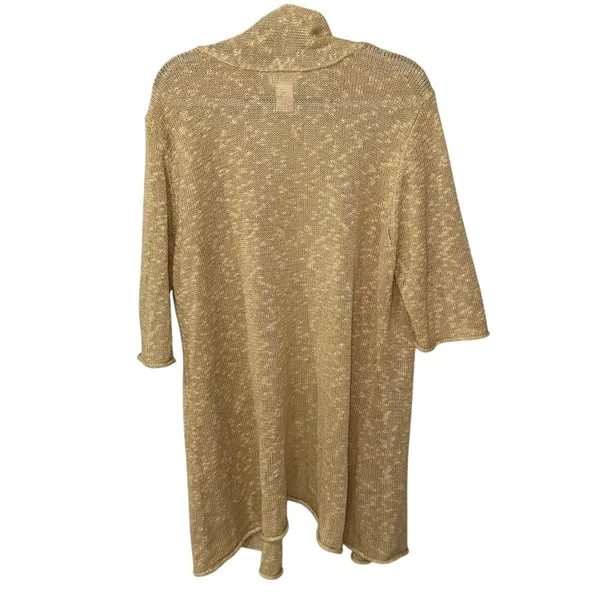 Soft Surroundings Yellow Open‎ Cardigan Large Cozy Knit Duster - Image 3
