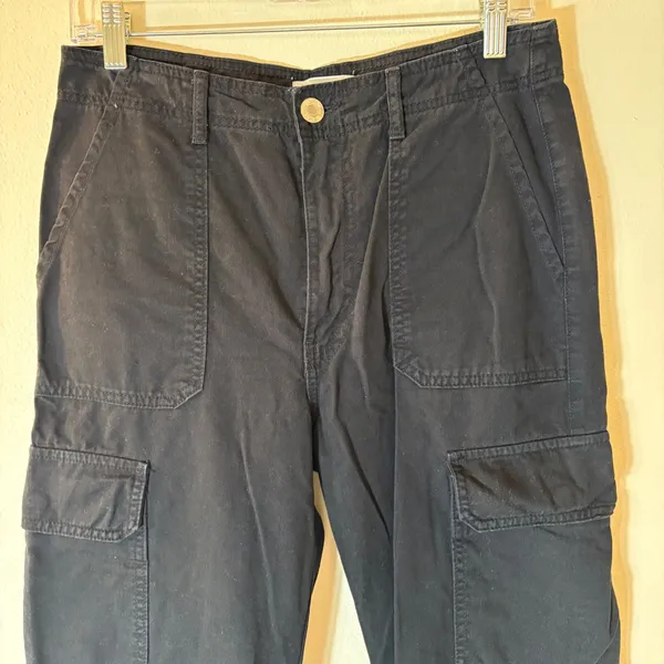 ZARA Black Cargo Pants Size 6‎ - Image 2
