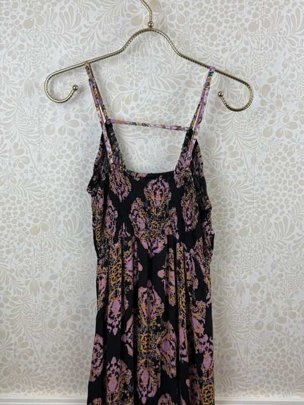 Free People Intimately Black and Pink That Moment Slip Maxi Dress - Size - Small - Image 6