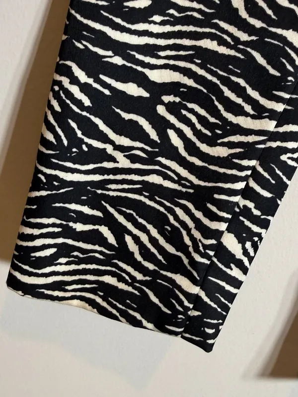 Sandro Studio Zebra Print Ruffle Jacket Women's Small Black White Designer Fun - Image 10
