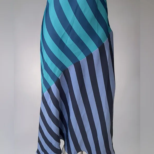 Saunders- Striped Blue Maxi Dress Size 6 - Image 9