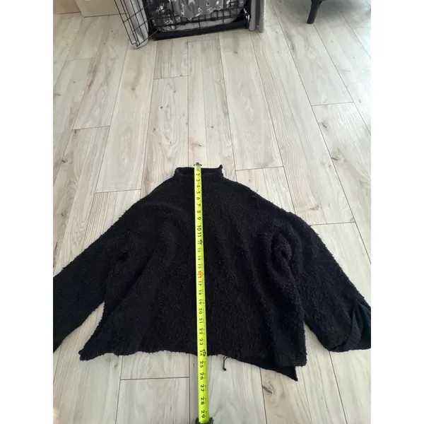 Free‎ People "Cuddle Up" pullover Black Mock Neck Oversized Sweater Soze Small - Image 7