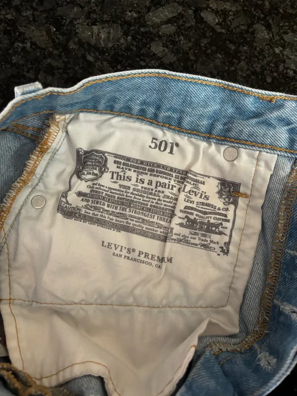 Levi’s 501 High-Rise Denim Shorts Distressed - Image 6
