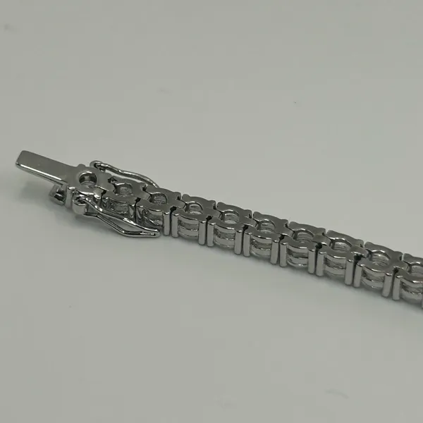 Kay Jewelers Moissanite Tennis Bracelet Silver 5mm 8 Inch Brand New VVS1 Crazy Shine No Pass - Image 7