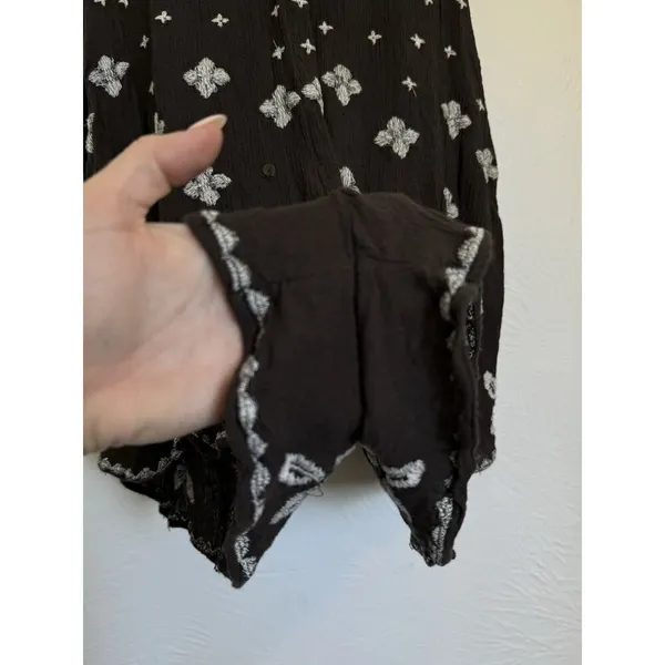 Intimately Free People Black Tank Flowy Cut Out V Neck‎ Sequin Romper X Small - Image 4