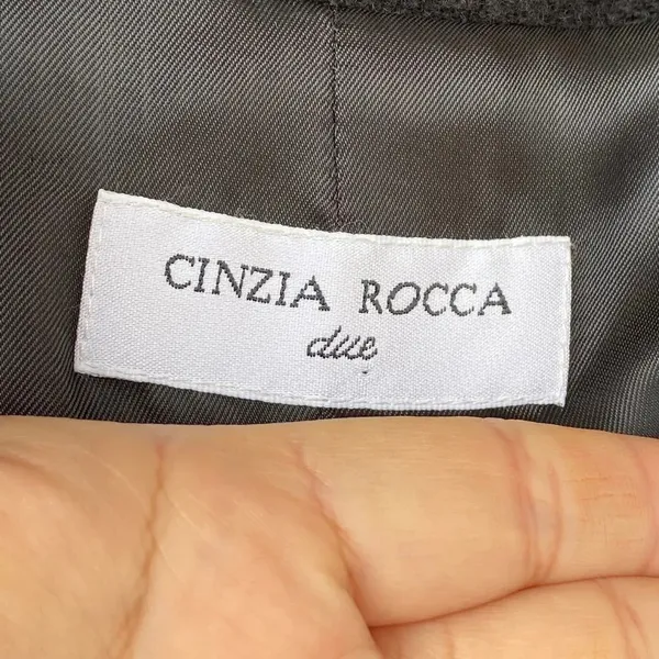 Cinzia rocca alpaca/wool coat size 2 Black - Image 14