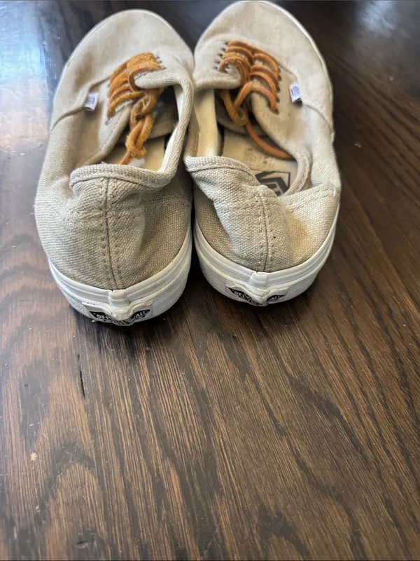 Vans Women's Canvas Sneakers in Tan with White Sole - Image 4