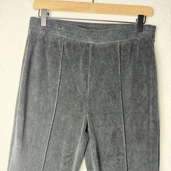 Aerie Ribbed Kick Flare Pants Black Hi-Rise Soft Stretchy Women's size M Regular - Image 3