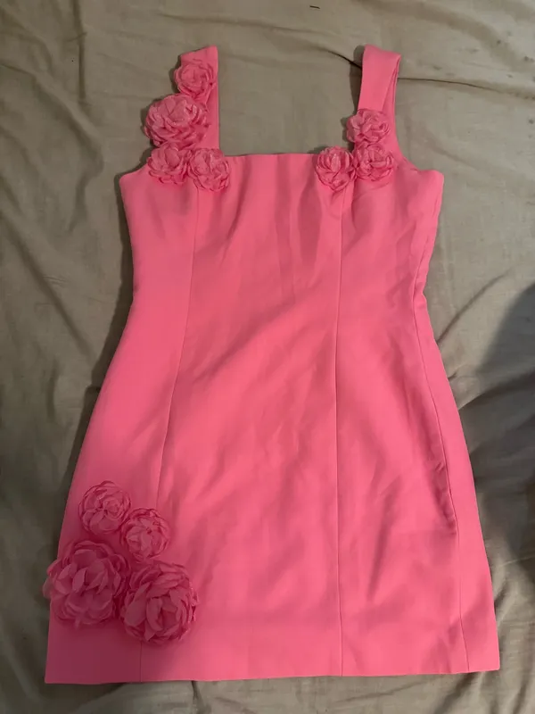 Revolve Mini Dress Pink Floral - Image 5