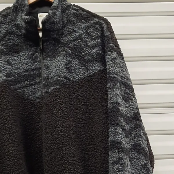 Reebok Core 10 Oversized Sherpa Jacket Womens Large Black Cozy Outdoor Fall - Image 7