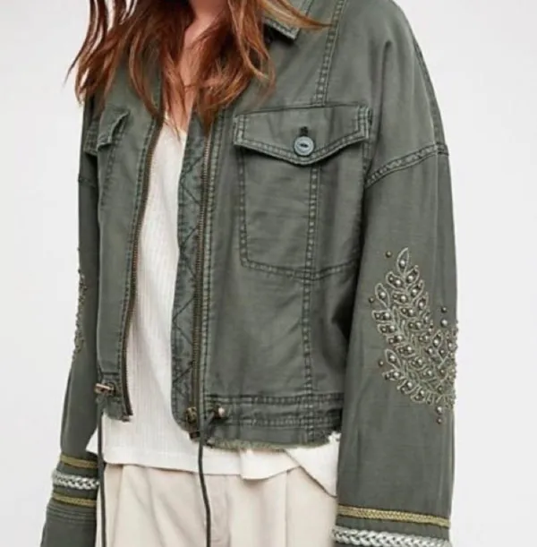 Free People cropped military jacket - Image 2