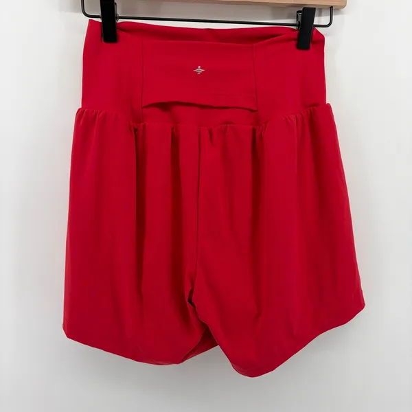 Halara SoftlyZero Airy Super High Waisted Cool Touch Flowy Yoga Shorts Med Red - Image 4