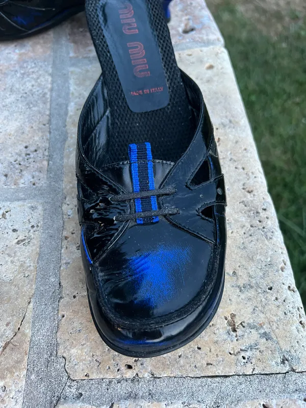 Vintage (rare) blue sporty kitten heels - Image 5