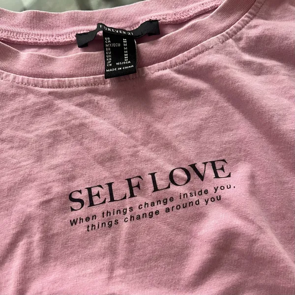Forever 21 Pink Self Love Short Sleeve Tee - Image 2