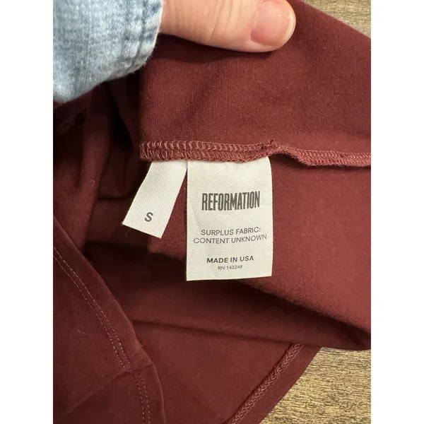 Reformation Maroon Burgundy Garnet Red Dress Size Small Orlando? Bodycon - Image 5
