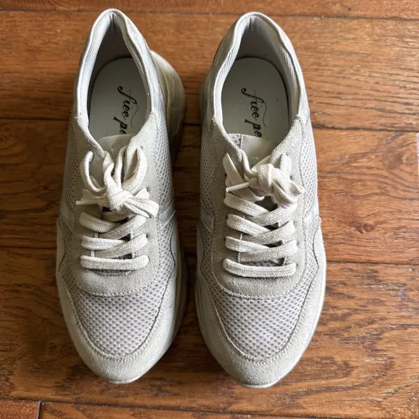 Free People Let’s Wander Washed Shoe Sneaker Womens Size 39 US 8.5 Gray - Image 2