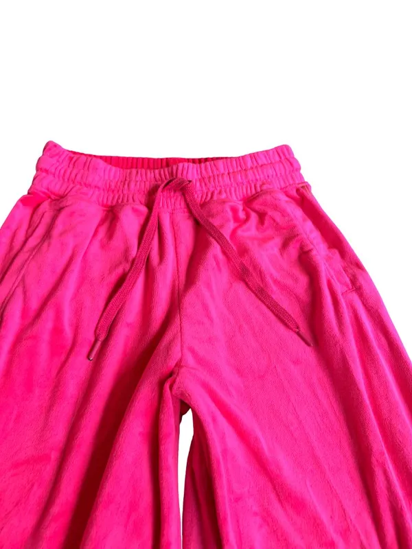Offline by Aerie Pink Wide Leg Sweat Pants Velvet Stretch Velour Size XS Women's - Image 2