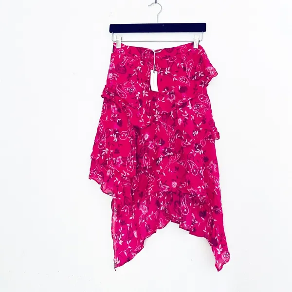 Anthropologie NWT Steele Floral Asymmetrical Skirt - Image 7