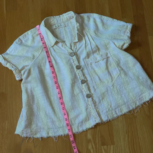 We The Free Linen Blend Gauze Button Shirt Large - Image 7