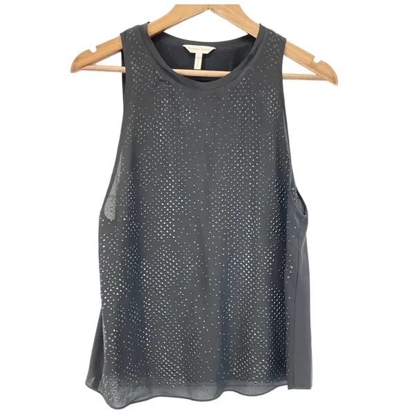 Rebecca Taylor Studded Silk Sleeveless Top Women Size 2 Chic Goth‎ Edgy Urban - Image 3