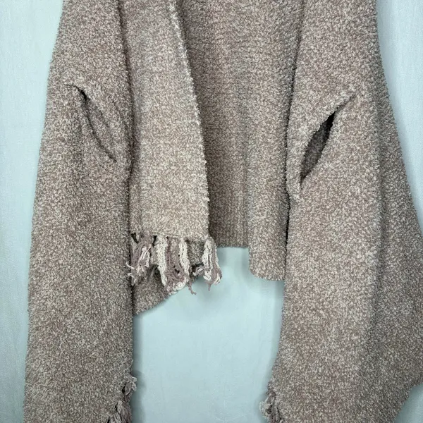 Barefoot Dreams CozyChic Luxe Laguna Fringe Wrap‎ Cardigan - Image 5