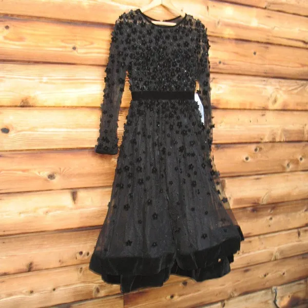 Mac Duggal Embellished Illusion Fit & Flare Dress 67007 Black - Image 9