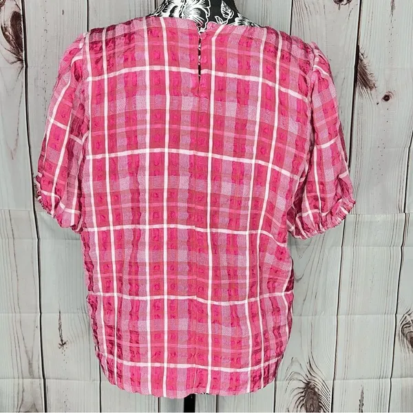 Madewell Plaid puff sleeve top - Image 9