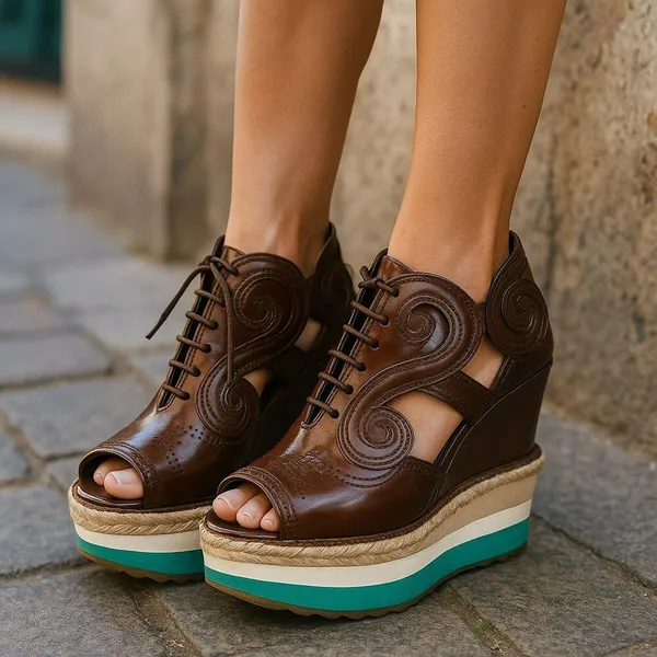 PRADA - 2011 Runway Wedges - NEW - Image 4