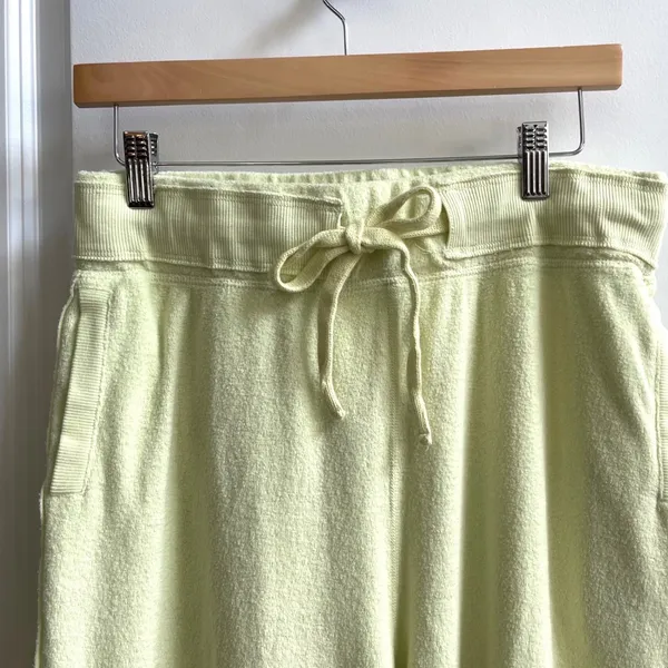 FP Movement Joggers Womens Small Lime Green Terry Cloth Athleisure Sweatpants - Image 2