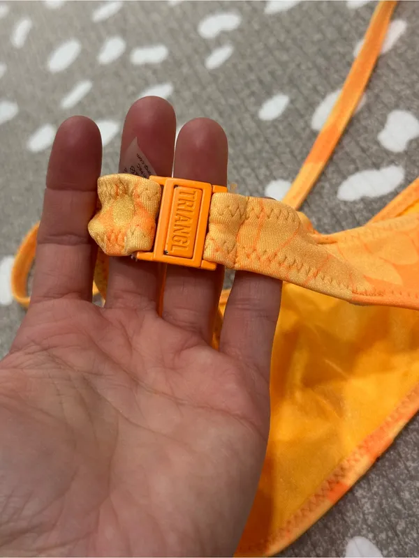 Triangl swim tangerine floral bikini top rina scoop neck tank - Image 6