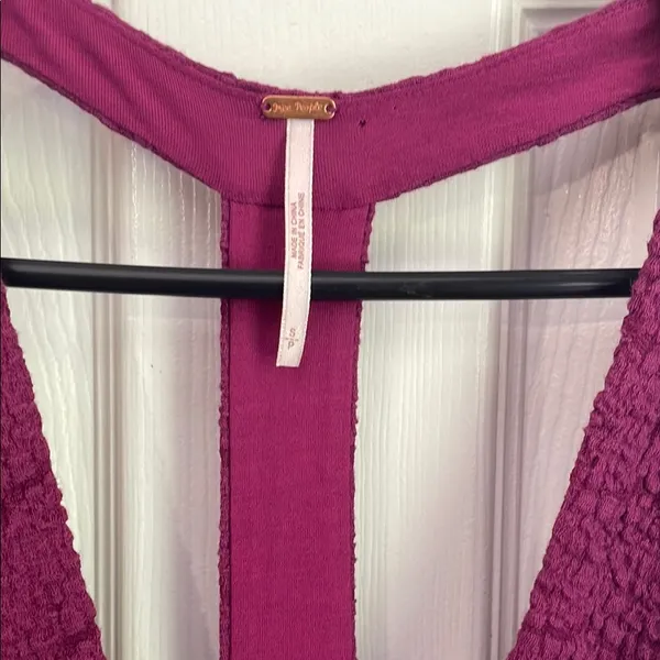 Free People Purple Ruched Cut Out Mini Dress - Image 3