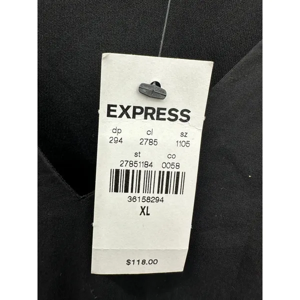 Express Womens Black Tiered Maxi Dress Size XL NWT Minimal Cottage Quiet‎ Luxury - Image 6