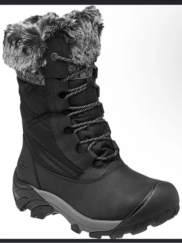 Keen Women's 10 Hoodoo III Waterproof Insulated Leather Boots Faux Fur - Image 8