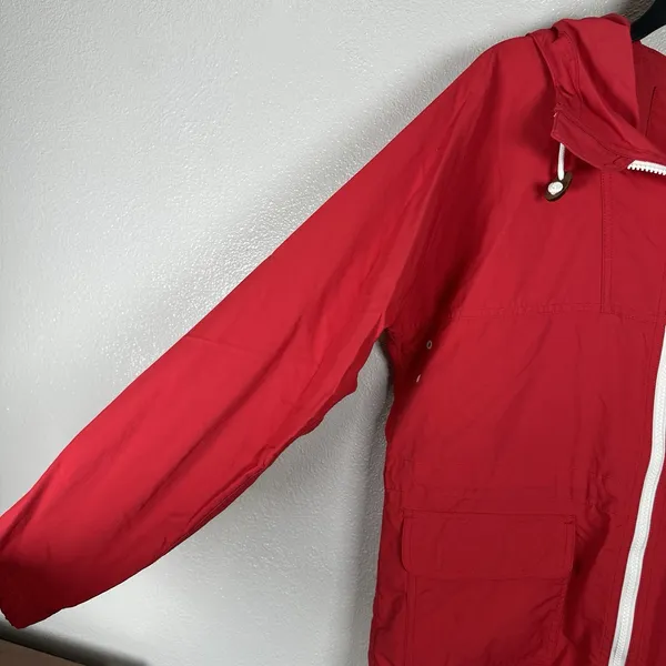 LL Bean Jacket Womens‎ XS Red Lightweight Windbreaker Hooded Adirondack Outdoor - Image 5