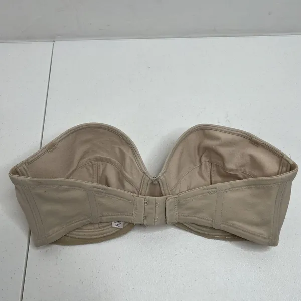 VTG Y2K Victoria's Secret 34C Strapless Bra Tan Nude Underwire Padded NO STRAPS - Image 8