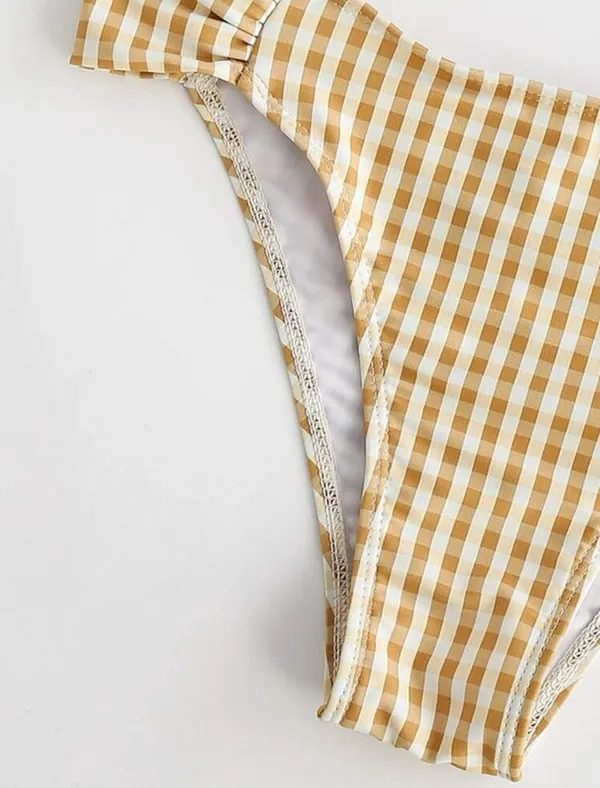SheIn Gingham Bandeau Bikini Swimsuit - Image 4