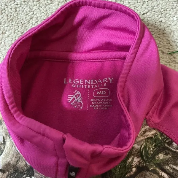 Legendary Whitetails Womens Pink Camo‎ Quarter Zip Long Sleeve Baselayer - Image 6