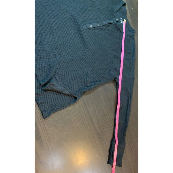 OFFLINE by Aerie‎ Waffle Knit Henley Top Long Sleeve Thumb Hole Small Cozy - Image 14