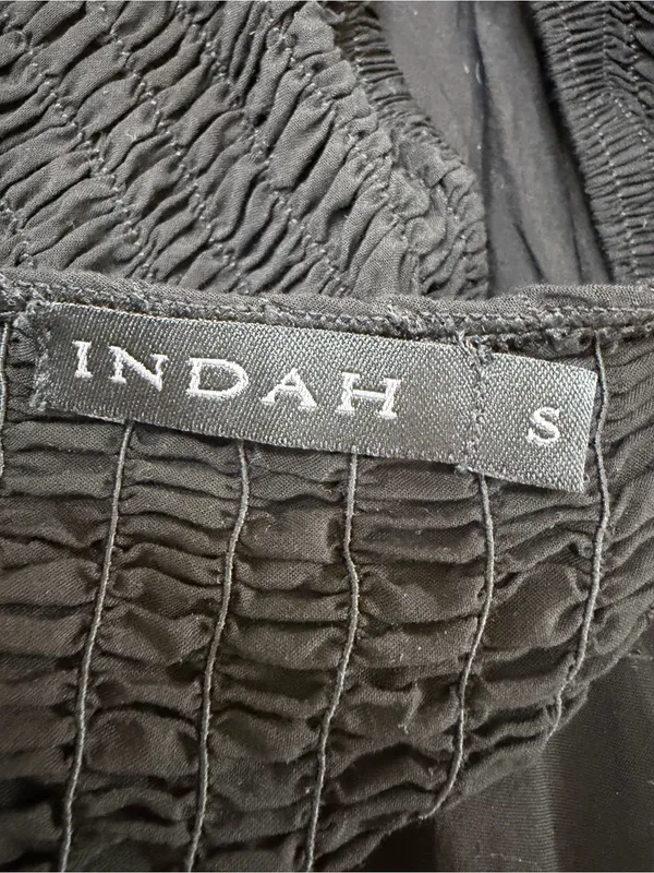 Indah Julie Solid Ruched Bodice Cutaway Maxi Dress Black Small $258 Revolve - Image 11