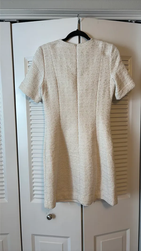H&M White Tweed Dress - Image 4