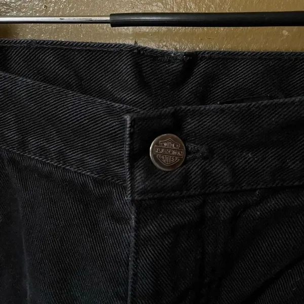Vintage Y2K Harley Davidson size 15/L black jeans. - Image 7
